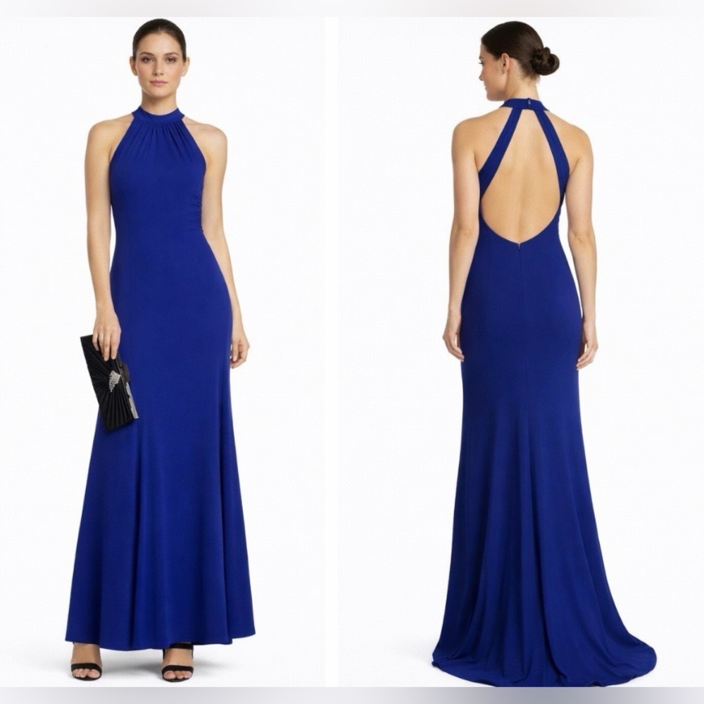 Xscape Dress Blue 10 Long Wedding Cruise Formal Party Mermaid NEW NWT